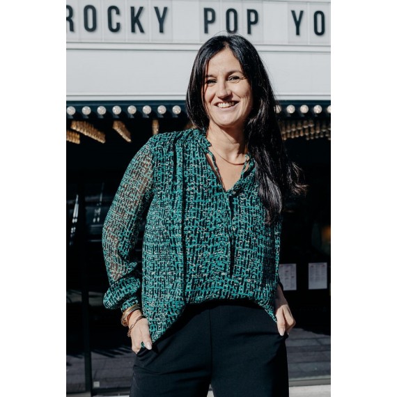 Blouse Ashley verte  - Rue mazarine