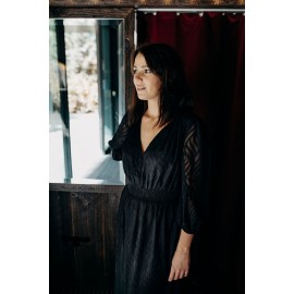 Robe Yelena noir - Rue Mazarine