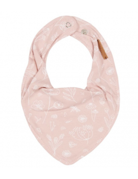 Bavoir bandana fleurs blanches - Little Dutch