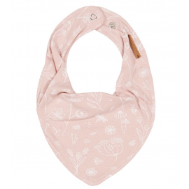 Bavoir bandana fleurs blanches - Little Dutch