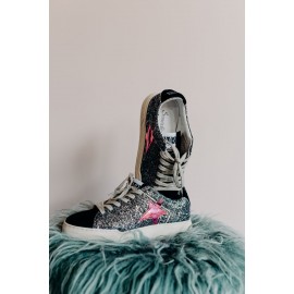 Baskets Duck noires paillettes Semerdjian - leli 