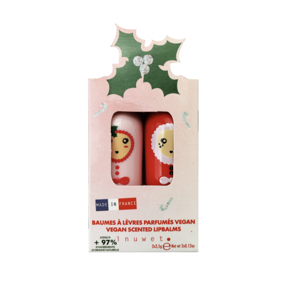 Duo baume à lèvres houx noël - Inuwet