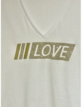 Tee-shirt LOVE doré - PLEASE