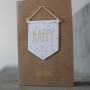 Carte Happy Birthday fanion - Raeder - leli concept store