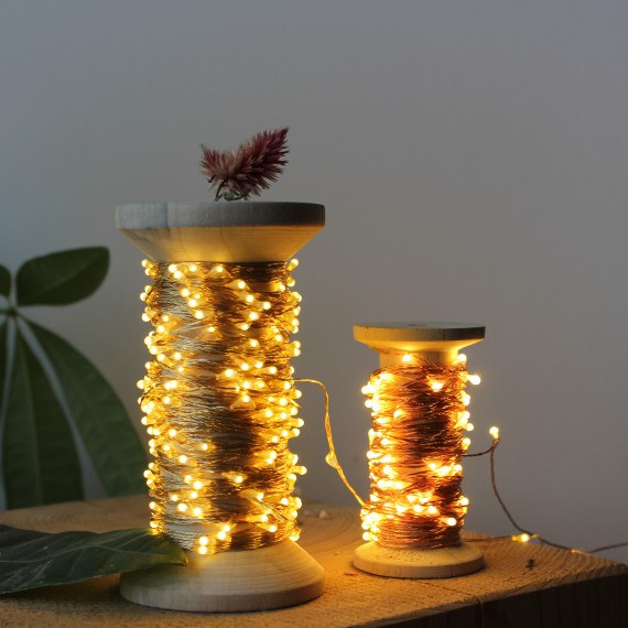 Bobine lumineuse cuivre - leli concept store