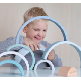 Arc en ciel en bois bleu - Little Dutch