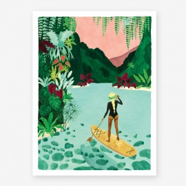 Affiche La Fille au Paddle - All the Ways to say - leli concept store