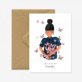 Carte La fille aux papillons - All The Ways To Say - leli concept store
