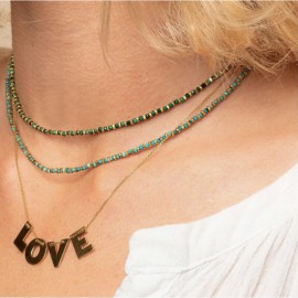 Collier Jaïpur Malachite - Une à une - leli concept store