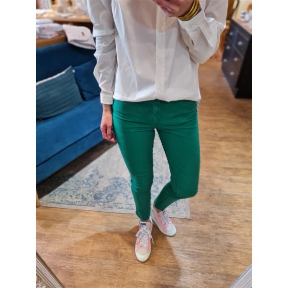 Jean Colette vert - Five jeans -leli concept store