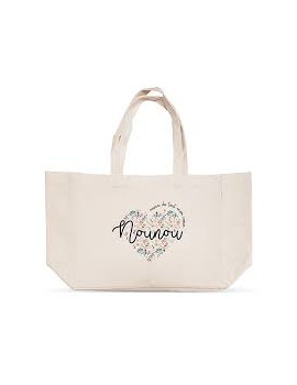 Sac shopping Merci de tout mon cœur nounou - Label'Tour