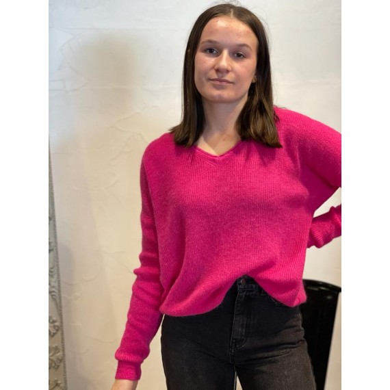 Pull Célia fuchsia - Rue Mazarine